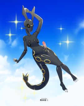 1futa 2025 3_toes 5_fingers absurd_res anthro artist_name belly_button black_body black_nipples blue_sky breasts cloud clouds dickgirl digital_art digital_drawing_(artwork) digital_media digital_media_(artwork) duderedblue eyelashes futa_focus futa_only futanari game_freak generation_3_pokemon glistening glistening_body glistening_genitalia glistening_penis glistening_thighs golden_markings gynomorph hi_res intersex legendary_pokemon markings navel nintendo nipples penis pink_tip pokemon pokemon_(species) pokemon_rse rayquaza reptile scalie scalie_humanoid shiny_pokemon shiny_rayquaza sky solo sparkles tail thick_thighs wide_hips yellow_eyes