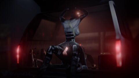 1boy 1girls animated ass ass_focus ass_ripple ass_ripples back_of_car big_ass big_breasts black_ops_(half-life) black_ops_assassin bouncing_ass bouncing_breasts car cowgirl cowgirl_position fast_thrusts female fucked_through_clothes half-life half-life_(series) half-life_opposing_force hard_sex in_car latex latex_clothing laying_down laying_on_back longer_than_10_seconds loop male male/female mask masked masked_female masked_male military plap plap_(sound) riding sex sex_through_clothes shorter_than_30_seconds sound sound_effects speeding_up tagme truck truck_(vehicle) valve video video_game_character video_games vyne