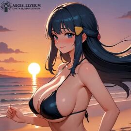 1girls 2025 adult aegis_elysium ai-generated ai_art ai_generated ai_video alternate_breast_size animated animation ass beach beach_background bikini bikini_bottom bikini_top blue_eyes blue_hair blush blushing_at_viewer blushing_female boobs_bouncing bouncing bouncing_breasts breasts cleavage cloud clouds dawn dawn_(pokemon) female female_focus game_freak hair_ornament headpiece hi_res high_quality high_res high_resolution hot huge_breasts huge_thighs large_breasts large_thighs long_hair long_sleeves loop looping_animation mountain mountains mp4 navel nintendo ocean older older_female pokemon pokemon_dppt running sand scenery sea seaside sexy sky slow_motion solo sun sun_rays sunlight sunset sunshine sweat tagme thicc thick_thighs thighs tiara very_long_hair video water watermark waves wet