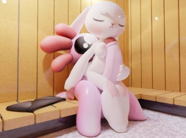 2023 3d 3d_(artwork) 4_fingers amphibian anthro axie_the_axolotl axolotl big_penis black_bottomwear black_clothing black_eyes black_shorts blush bottomwear breasts bubba_doll closed_eyes clothing digital_media_(artwork) duo erection external_gills eyebrows fanfurry female female_anthro fingers floppy_ears foreskin fur genitals gills glans hand_on_another's_genitalia hand_on_another's_penis hand_on_penis huge_cock humanoid_genitalia humanoid_penis imminent_sex inside interspecies lagomorph larger_male leporid male male/female male_anthro mammal marine medium_breasts mole_salamander nipples nude nude_anthro nude_female nude_male on_lap penis pink_blush pink_body pink_foreskin pink_gills pink_inner_ear pink_nipples pink_nose pink_penis pink_skin rabbit red_glans roblox roblox_rthro salamander sauna shorts sitting_on_lap size_difference slightly_chubby slightly_chubby_anthro slightly_chubby_male smaller_female triangle_nose uncircumcised white_body white_eyebrows white_fur