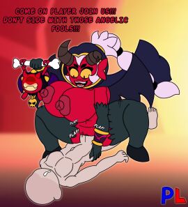 1boy 1girls ass big_ass big_breasts big_butt big_thighs bigger_female brawl_stars breasts clothed_female cowgirl_position demon demon_girl demon_horns demon_willow_(brawl_stars) fat_ass fat_bitch fat_lips female goat_demon horn horns hyper_ass hyper_breasts hyper_butt hypnosis imp light-skinned_male light_skin male mind_control naked naked_female naked_male pldrawings pussy red_body red_skin reverse_rape rough_sex smaller_male smile smiling_at_another straight thunder_thighs vaginal_penetration willow_(brawl_stars) wings yellow_eyes