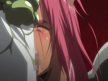 animated animated_gif ingrid_(taimanin_asagi) open_mouth oral oral_sex penis penis_in_mouth saliva sucking sucking_penis taimanin_(series) taimanin_asagi