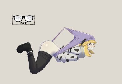 1girls 2025 antennae_(anatomy) arms_behind_back ass atomic_wedgie bl4ckc0ffee19 black_sclera blonde_hair blush bondage boots clenched_teeth female hanging_wedgie moth_antennae moth_girl original panties pants pants_down panty_pull purple_panties suspension tagme torn_clothes torn_panties watermark wedgie white_eyes