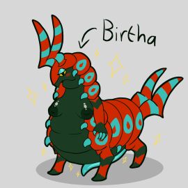 arthropod big_breasts breasts bright_colors clip_studio_paint_(artwork) colored colored_nails digital_media_(artwork) feelers female generation_5_pokemon genitals gynomorph hi_res insects intersex inverted_nipples line_art looking_at_viewer nails nintendo nipples obese obese_female obese_taur overweight overweight_female overweight_gynomorph overweight_intersex overweight_taur penis pixiecatsupreme pokemon pokemon_(species) prehensile_penis red_body scolipede shiny_pokemon solo sparkles taur