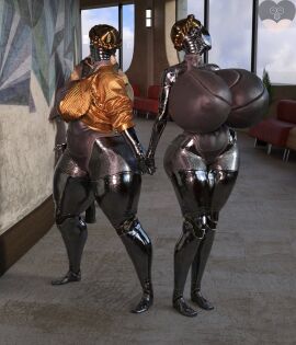2girls 3d android android_girl ass atomic_heart ballerina big_breasts bottom_heavy breasts bubble_ass bubble_butt bust busty curvaceous curvy curvy_figure digital_media_(artwork) ekaterina_nechayeva faceless faceless_character faceless_female female female_focus focus_entertainment grey-skinned_female grey_body grey_skin gynoid hips hourglass_figure huge_ass huge_breasts humanoid large_breasts left_(atomic_heart) legs machine mature mature_female metallic_body mundfish right_(atomic_heart) robot robot_girl robot_humanoid russian russian_female soviet soviet_union the_twins_(atomic_heart) thick thick_ass thick_hips thick_legs thick_thighs thighs top_heavy twins violazierau voluptuous voluptuous_female waist wide_hips