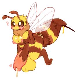 1futa 2020 ? abdomen antennae anthro arthropod arthropod_abdomen balls bee bee_(minecraft) black_sclera blush breasts chubby cumming_honey cute flying fur futa_only futanari hangarafterdark honey honey_(food) honey_cum huge_balls huge_cock hymenopteran intersex leaking minecraft multi_arm multi_limb nude penis solo stinger thick_thighs unusual_cum wide_hips wings