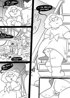 anus ass bottomless bottomless_female bubble_ass bubble_butt canine cartoon_network comic comic_page courage_the_cowardly_dog courage_the_cowardly_dog_(character) dialogue english_text eustace_bagge female furry_male gilf male mature_male muriel_bagge older_female older_male pantiless pokachu_(artist) pussy speech_bubble text warner_brothers