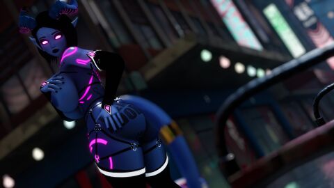 3d ass ass_focus ass_grab body_writing draenei draenei_female female presenting tail vrchat vrchat_avatar vrchat_media vrchat_model warcraft