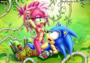 1boy 1girls amy_rose anthro bbmbbf blush breasts cowgirl_position cum cum_in_pussy cum_inside female male male/female mobius_unleashed navel netflix nipples nude open_mouth palcomix penis pussy sega sex sonic_(series) sonic_prime sonic_the_hedgehog sonic_the_hedgehog_(series) teeth thorn_rose tongue tongue_out vaginal_penetration vaginal_sex
