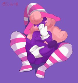 1dickgirl balls big_penis blush blushing blushing_face breasts covering_face dickgirl futanari ghost ghost_dickgirl huge_cock intersex mario_(series) monster monster_dickgirl nintendo paper_mario paper_mario:_the_thousand-year_door pink_hair purple_skin purple_skinned_dickgirl solo srdaih8 stockings stockings_thigh_highs thick thick_thighs thighhighs trans_woman transfem transgender transgender_woman vivian_(paper_mario) witch_hat