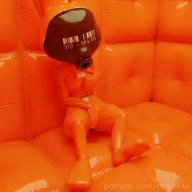 1:1 1girls 3d absurd_res barcode blender_(artwork) bound clothing comorito digital_media_(artwork) disney encasement female female_only handwear hi_res jojo_reference judy_hopps lagomorph latex latex_clothing leporid mammal mask mittens padded_room prisoner rabbit solo text url when_you_see_it zootopia