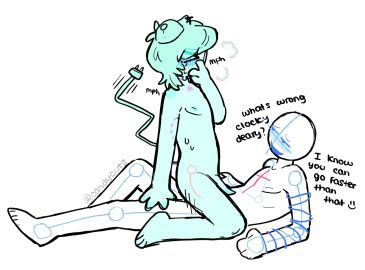 aged_up alarm_clock animatic_(animatic_battle) animatic_battle clock clock_(itft) color colored gay gay_sex hand_on_mouth holding_leg holding_thigh humanized its_time_for_the male male/male male_only male_penetrated male_penetrating male_penetrating_male object_show object_shows penis riding_penis sex tailwag talking_to_partner tentacle tentacle_penis unclothed white_background yaoi