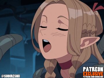 1girls animated areolae arms_behind_back big_breasts blonde_hair blush boshidoblasta braid breasts cum cum_in_mouth cum_on_face dungeon_meshi ejaculation elf elf_ears elf_female erection exposed_breasts exposed_pussy female humanoid interspecies light-skinned_female light_skin loop looping_animation marcille_donato medium_breasts moaning nipples orgasm pussy restrained secretly_loves_it sex suoiresnu suspended_via_tentacles tagme tentacle tentacle_sex torn_clothes uncensored vines violetva