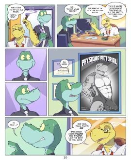 2024 4_fingers aged_down anole anthro anti_dev ashtray black_clothing black_shirt black_topwear blue_body blue_countershading bow_tie bulge chair chin_spikes chuckling cigar clothed clothing comic computer countershade_face countershading desk detailed_bulge dialogue digital_drawing_(artwork) digital_media_(artwork) diploma duo electronics english_text erection erection_under_clothing eye_contact eyewear facial_spikes fingers framed_picture furniture genital_outline glasses green_body green_eyes green_scales half-closed_eyes hi_res holding_cigar holding_object humanoid_hands inside lizard looking_at_another looking_at_object looking_at_photo magazine male mankini mature_anthro mature_male mr._swift_(anti_dev) name_in_background narrowed_eyes necktie nervous_smile nervous_sweat office on_chair penis penis_exposed_on_mankini penis_outline pointing_at_object pointing_at_photo reptile scales scalie sea_turtle shirt sitting sitting_on_chair slim slim_anthro slim_male smoking smoking_cigar speech_bubble spikes spikes_(anatomy) table text topwear tripp_(anti_dev) turtle untied_bow_tie wearing_glasses white_clothing white_necktie white_shirt white_topwear window yellow_body yellow_scales yellow_sclera