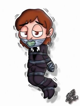 1boy bondage gagged john_lennon male rope_bondage tape the_beatles