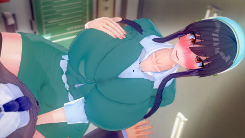 1boy 1girls 3d alternate_breast_size breasts female human humiliation male monochrome murdoch_swan spy_x_family yor_briar yor_forger