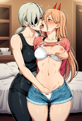 2girls 4k ai_generated between_legs between_thighs big_ass big_breasts big_butt blush blushing_female blushing_profusely breasts_to_breasts breasts_touching breath bubble_ass bubble_butt chainsaw_man cleavage cunnilingus deep_cleavage dripping eating_pussy female female_only finger_fuck fingering fingering_partner fingering_pussy from_behind_position hand_between_legs hand_on_another's_ass hand_on_thigh huge_ass huge_breasts image_set kissing large_breasts licking licking_pussy massive_breasts moan moaning moaning_in_pleasure narrow_waist nude nude_female open_mouth posing power_(chainsaw_man) pussy pussy_fingering pussy_juice pussy_juice_drip quanxi_(chainsaw_man) request requested saliva saliva_drip saliva_trail self_upload submissive submissive_female sweatdrop sweating sweaty sweaty_body sweaty_breasts sweaty_butt thick_nipples thick_thighs tongue tongue_kiss tongue_to_tongue tongues_touching uncensored uncensored_breasts uncensored_nipples uncensored_pussy uncensored_vagina wide_hips yeetyboi5000 yuri