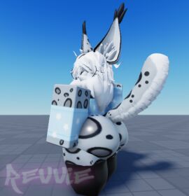 1boy 3d :3 ass ass_focus baseplate big_ass big_butt furry_only huge_ass huge_butt huge_thighs looking_at_viewer looking_back male roblox robloxian sam_(xr_revvie) self_upload snep snow_leopard solo solo_focus tagme thick_ass thick_thighs white_hair xr_revvie
