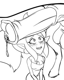 absurd_res animal_genitalia animal_penis big_penis blush blush_lines bodily_fluids disney duo ear_piercing ear_ring eda_clawthorne equid equine equine_genitalia equine_penis female feral genital_fluids genitals hi_res horse huge_cock humanoid humanoid_pointy_ears imminent_sex incogneato leaking_precum looking_at_another looking_at_genitalia looking_at_penis magic_user male male/female mammal monochrome nervous penis piercing pointy_ears precum ring_piercing sharp_teeth simple_background tears teeth the_owl_house white_background witch witch_(the_owl_house) zoophilia