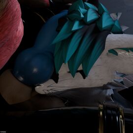 absurd_res animal_genitalia animal_penis anthro armwear balls black_latex blue_body blue_eyes blue_fur blue_penis bondage bondage_gear brown_body brown_fur brown_sheath canine_genitalia canine_penis clothed clothing duo erection fur genitals glistening glistening_body hair hi_res isaacjexo jex kneeling kneeling_on_ground latex latex_armwear latex_clothing latex_legwear latex_skinsuit legwear male male/male multicolored_body multicolored_fur multicolored_hair muscular muscular_male penile penis red_body red_fur reflection rexouium sheath skinsuit thatnamibianguy tight_clothing under_the_table vapocute worship