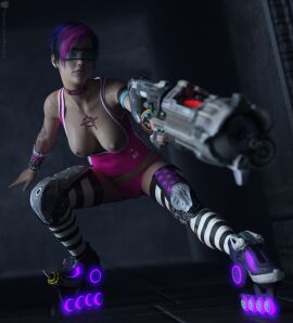 3d female human missally quake quake_champions slash_(quake) topless video_games