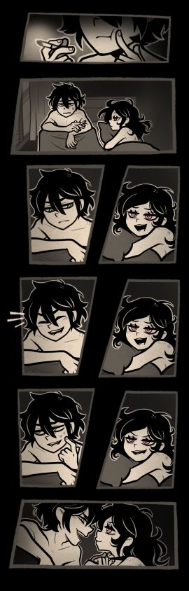 after_sex after_sex_smoking andrew_graves ashley_graves bed bed_sheet bedroom bedroom_sex black_hair cigarette female incest incest_(lore) incestuous_desire incestuous_fantasy laughing male naked naked_female naked_male naughty_face naughty_smile nude nude_female nude_male nude_underneath pale_skin pillow_grab screencap screenshot sibling_(lore) sibling_incest sibling_lust sibling_romance siblings smoking the_coffin_of_andy_and_leyley under_sheets wholesome