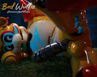 1boy 2024 3d animatronic anthro anthro_focus anthro_only anthro_solo balls bodypaint bowtie claws digital_media_(artwork) erect_penis erection facepaint finger_claws five_nights_at_freddy's five_nights_at_freddy's:_security_breach glamrock_freddy_(fnaf) humanoid_genitalia humanoid_penis machine male male_anthro male_focus male_only penis red_wulfie robot robotic_genitalia robotic_penis scottgames shoulder_pads solo solo_anthro solo_focus solo_in_panel solo_male steel_wool_studios testicles