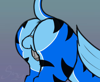 anus avian cage dominant dyed_fur feral gryphon hasbro hi_res interspecies interspecies_domination male my_little_pony mythological_avian mythological_creature mythology presenting solo sombird stripes wings