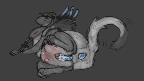 antlers anus belly big_belly blue_markings blush bodily_fluids cuntboy cuntboy_sans_balls duo female female_penetrated feral feral_only genital_fluids genitals green_markings herm herm/female herm_penetrating herm_penetrating_female hermaphrodite horn intersex intersex/female intersex_penetrating intersex_penetrating_female lying male maleherm markings multi_genitalia nipples nubbed_penis on_side penetration penis pregnant pregnant_female pregnant_feral pregnant_sex pussy quills_(anatomy) rain_world restricted_palette scavenger_(rain_world) sex tail tail_motion tailwag teats tusks unparalleled_innocence_(rain_world) vaginal_fluids vaginal_penetration videocult welcometaco