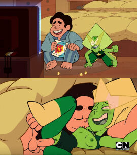 1boy 1girls 2d 2koma 5_fingers 5_toes accurate_art_style before_and_after before_sex big_penis breasts cartoon_network closed_eyes clothing color digital_media_(artwork) drpizzaboi1 electronics erect_nipples fat_cock female fucked_silly gem_(species) happy happy_sex human human_penetrating in_dreams_(steven_universe_future) interspecies looking_pleasured loving_it male narrowed_eyes nipples official_style on_model open_mouth pale_skin penis peridot_(steven_universe) petite pussy sex skinny small_breasts small_waist smile steven_quartz_universe steven_universe straight stretched_pussy teenager television thick_thighs tight_pussy tiny_breasts trembling vagina vaginal_penetration vaginal_sex wide_hips young