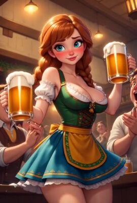ai_generated anna beer cafe dirndl happy tagme video
