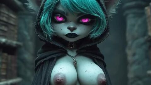 ai_assisted ai_generated anal anal_sex animal_ears black_nose blowjob books bookshelf chair_sex cum_in_mouth cumshot cumshot_on_face doggy_style hood hood_down hood_up hooded_cloak huge_breasts interspecies magenta_eyes plump riding riding_penis shadow shortstack size_difference sound tagme teal_hair vex_(league_of_legends) video video_game_character yordle yordle_on_human