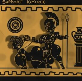 1futa 1girls all_fours animated animated_gif ass balls big_ass big_balls big_breasts black-figure_pottery breasts collar doggy_style female futa_on_female futanari gif greco-roman_clothes helmet holding holding_object holding_weapon huge_ass huge_breasts intersex keycock leash leash_and_collar looking_at_viewer original original_character penis sex sex_from_behind spartan testicles vein veins veiny veiny_penis weapon