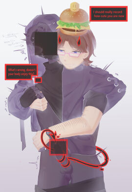 007n7_(forsaken) 2boys balls censored_face devil_horns devil_tail english_text forsaken_(roblox) gay gay_sex groping_chest groping_from_behind hairy_arms male noli_(forsaken) pants_down penis precum roblox roblox_game robloxian standing stubble sweat tagme tagme_(artist) tail_wrapped_around_penis text y3333333_zt_(artist) yaoi