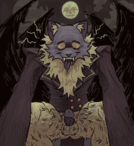 balls barbed_penis cat_humanoid clawed_fingers drooling fear_and_hunger fear_and_hunger:_termina feline fluffy forest forest_background furry furry_balls male moon nekomanxiy penis pocketcat pounce pov purple_fur rher_(fear_and_hunger) white_fur