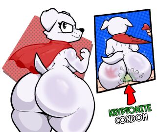 1boy 1girls 2024 anal anal_insertion anal_penetration anal_sex anthro anus ass bdsm big_ass big_butt blush blush_lines bodily_fluids breasts bumhole canine canis cape clothing condom condom_sex cum dc dc_comics digital_drawing digital_media directional_arrow dog domestic_dog english_text erection eyelashes female female_focus female_only fist fur genitals grabbing_clothing hand hand_mark hand_markings hand_print hand_print_on_ass hand_print_on_butt hi_res holding_cape huge_breasts human human_on_anthro insertion interspecies krypto krypto_the_superdog kryptonian kryptonite large_breasts lewdewott looking_at_viewer looking_back male male/female mammal markings marks marks_on_body mouth_closed nipples nude penetration penis pussy raised_tail rear_view red_cape red_clothing rough rough_anal rough_sex rule_63 sex sexual_barrier_device sitting sitting_on_another sitting_on_penis slap_mark solo standing straight superdog superman_(series) tagme tail text thick_thighs tugging_clothing unseen_character unseen_male unseen_male_face vaginal_penetration white_body white_ears white_tail wide_hips