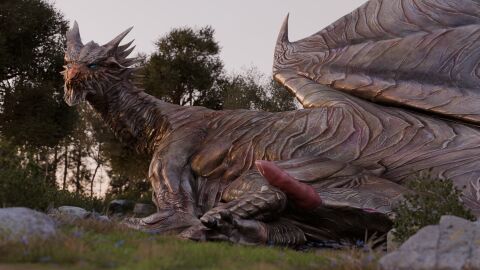 anus blender_(artwork) blender_cycles blue_eyes bodily_fluids capcom cum cum_on_penis digital_media_(artwork) dragon elder_dragon feral genital_fluids genitals hi_res kushala_daora male metallic_body monster_hunter mythological_creature mythological_scalie mythology penis sabuthedragon scalie solo