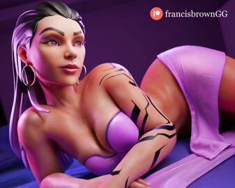 1girls 3d arm_tattoo bare_shoulders big_breasts black_hair blue_hair breasts dark_hair detailed_eyes digital_media_(artwork) earrings eyeliner female francis_brown gradient_hair hair hips hoop_earrings human latina legs light-skinned_female light_skin long_hair makeup on_side posing purple_eyes purple_hair purple_theme reyna_(valorant) riot_games shoulder_tattoo shoulders slicked_back_hair solo tattoo tattoo_on_arm tattoo_on_shoulder valorant waist wide_hips zyanya_mondragón
