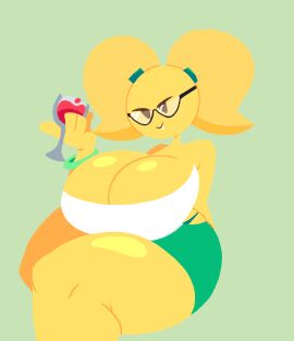 1girls emoji_(race) female glasses jjoyplus nerd_emoji tagme third-party_edit