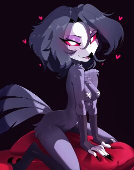 1girls breasts female female_focus female_only helluva_boss jesterwing looking_at_viewer octavia_(helluva_boss) slim_waist small_breasts solo solo_female solo_focus thighs