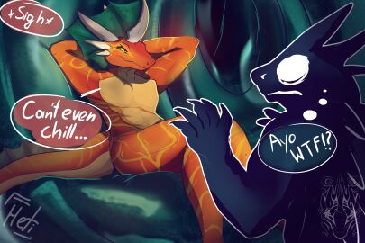 anal anal_vore angry anthro anus aquatic_dragon ass bodily_fluids claws digital_media_(artwork) dragheti dragon duo english_text extreme_size_difference female fish frill_(anatomy) genital_fluids group hi_res horn inside internal internal_anal internal_wall macro male male/female marine markings micro mythological_creature mythological_scalie mythology nude original original_character original_characters penny_(skrekdathird) reo_(dragheti) scalie simple_background size_difference smaller_male solo tail text vore