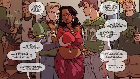 1girls 6boys black_milf breasts bully comic cucked_by_bully cuckold cuckold_pov dark-skinned_female dark_skin dialogue dialogue_bubble exotic female groping_breasts huge_breasts imminent_gangbang indian indian_female interracial jewelry light-skinned_male light_skin male mature_female milf mom_with_bully mother motherly_cuckold not_enough_milk_(artist) older_female original_characters sari son_cuck text voluptuous voluptuous_female white_male younger_male