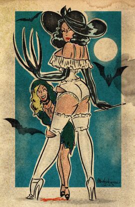 2girls alcina_dimitrescu ass bela_(resident_evil) big_ass big_breasts big_thighs black_hair breasts bust busty capcom chest curvaceous curvy curvy_figure digital_media_(artwork) female giantess hips hourglass_figure huge_ass huge_breasts humanoid large_ass large_breasts large_female legs light-skinned_female light_skin mature mature_female milf mini_giantess mother pale-skinned_female pale_skin resident_evil resident_evil_8:_village tall_female thedarkcartoon thick thick_hips thick_legs thick_thighs thighs vampire_girl voluptuous voluptuous_female waist wide_hips wide_thighs