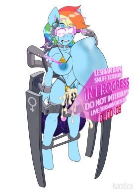 absurd_res animal_dildo animal_sex_toy anthro bikini black_eyebrows blue_body blue_nipples blue_pussy bodily_fluids bondage breasts clothed clothing cum cum_inside cum_overflow dildo ear_penetration english_text equid equine equine_dildo eyebrows eyewear female female_symbol friendship_is_magic gender_symbol genital_fluids genitals goggles hasbro hi_res horse imminent_death inflation kandlin male mammal micro_bikini my_little_pony nipples orientation_play penis penis_shaped_bulge pony pussy rainbow_dash_(mlp) sex_toy simple_background stomach_bulge swimwear symbol text titfuck_through_body veiny_dildo white_background whitekitten