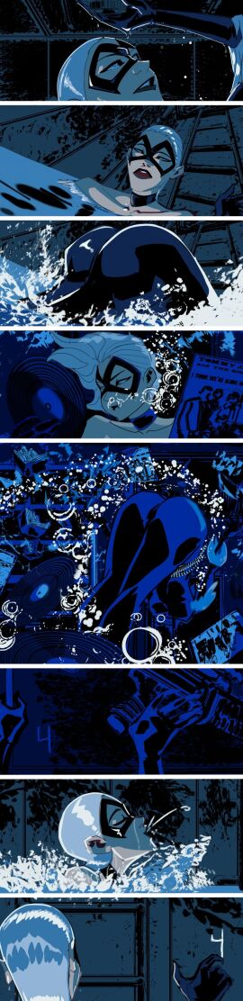 ass batnipsforever black_cat_(marvel) breasts felicia_hardy female lipstick marvel marvel_comics underwater