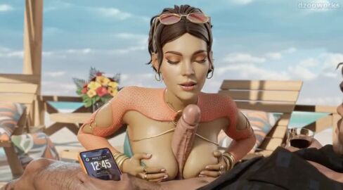 1boy 1girls 3d 3d_model ai_assisted ai_generated ai_video ai_voice_acted animated apex_legends beach blender blender_(software) breasts brown_hair dzooworks female fishnet_armwear fishnet_clothing fishnets high_resolution imminent_sex kogaa large_breasts large_penis loba_(apex_legends) male mirage_(apex_legends) muscular muscular_male paizuri partially_clothed penis penis_between_breasts penis_under_clothes phone phone_screen public respawn_entertainment sound tagme titjob video video_game_character video_games watermark yellow_eyes