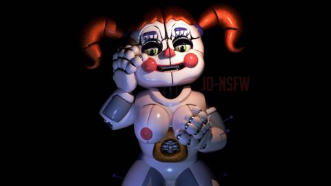 1girls 3d animatronic baby_(fnafsl) big_breasts breast_grab breasts chubby chubby_female circus_baby circus_baby_(fnaf) circus_baby_(original) female female_only five_nights_at_freddy's five_nights_at_freddy's:_sister_location full_color grabbing_own_breast green_eyes naked naked_female nipples no_penetration nude nude_female pink_nipples robot robot_girl robot_humanoid solo solo_female somethingshrimpii twintails white_body