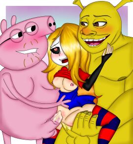crossover daddy_pig parodias3x peppa_pig shrek shrek_(series) tagme weird_crossover what