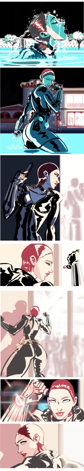 ass batnipsforever black_widow_(marvel) breasts comic female lipstick marvel marvel_comics