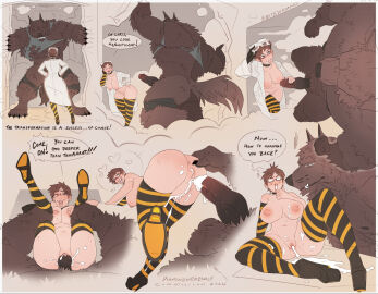 2024 after_transformation animal_genitalia animal_penis annoyed anthro armwear ass ass_grab balls bodily_fluids breasts butt_grab canid canine canine_genitalia canine_penis canis capcom chris_redfield clothing coat cum cum_drip cum_in_pussy cum_inside cum_on_breasts cum_on_leg cum_splatter diamondwerewolf digital_drawing_(artwork) digital_media_(artwork) dripping duo elbow_gloves english_text eyewear female female_penetrated genital_fluids genitals glasses gloves hand_on_ass hand_on_butt handwear heart_symbol hi_res human humanoid_genitalia humanoid_penis hybrid_genitalia hybrid_penis inflation knot knotted_humanoid_penis knotted_penis labcoat larger_male legwear male male/female male_penetrating male_penetrating_female mammal mythological_canine mythological_creature mythology nipple_piercing nipples nude penetration penis penis_grab piercing post-transformation pussy rebecca_chambers resident_evil scientific_experiment scientist sex sharp_teeth size_difference smaller_female spread_ass spread_butt spreading stockings teeth text topwear torn_clothing transformation vaginal_penetration vein veiny_knot veiny_penis wearing_glasses werecanid werecanine werecreature werewolf wolf